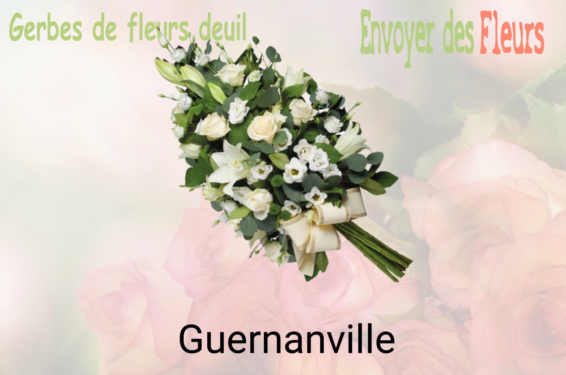 Gerbe de fleurs de deuil livrée à Guernanville